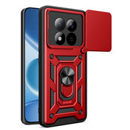 Xiaomi Redmi Note 15 Pro 4G Hoesje - MobyDefend Pantsercase Met Draaibare Ring - Rood