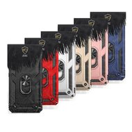 Xiaomi Redmi Note 15 Pro 4G Hoesje - MobyDefend Pantsercase Met Draaibare Ring - Zilvergrijs
