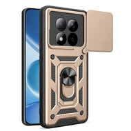 Xiaomi Redmi Note 15 Pro 4G Hoesje - MobyDefend Pantsercase Met Draaibare Ring - Goud
