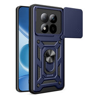 Xiaomi Redmi Note 15 Pro Plus 5G Hoesje - MobyDefend Pantsercase Met Draaibare Ring - Blauw