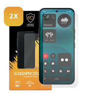 2-Pack Nothing Phone (4a) Pro Screenprotectors - MobyDefend Case-Friendly Screensavers - Gehard Glas