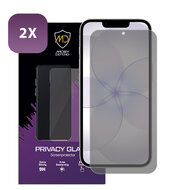 2-Pack MobyDefend iPhone 17e Screenprotectors - Matte Privacy Glass Screensavers