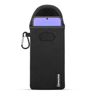 Hoesje voor Samsung Galaxy A57 - MobyDefend Neopreen Pouch Met Karabijnhaak - Insteekhoesje - Riemlus Hoesje - Zwart