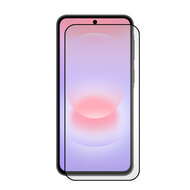 2-Pack Samsung Galaxy A37 Screenprotectors - MobyDefend Screensavers Met Zwarte Randen - Gehard Glas 