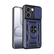 Oppo Reno15 F / Oppo Reno15 FS Hoesje - MobyDefend Pantsercase Met Draaibare Ring - Blauw