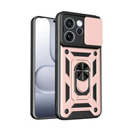 Oppo Reno15 F / Oppo Reno15 FS Hoesje - MobyDefend Pantsercase Met Draaibare Ring - Ros&eacute;
