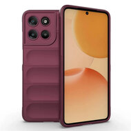 Motorola Moto G57 Power Hoesje - MobyDefend TPU Gripcase - Donkerpaars