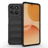 Motorola Moto G57 Power Hoesje - MobyDefend TPU Gripcase - Zwart