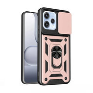 Oppo Reno15 Hoesje - MobyDefend Pantsercase Met Draaibare Ring - Ros&eacute;