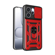 Oppo Reno15 Pro Hoesje - MobyDefend Pantsercase Met Draaibare Ring - Rood