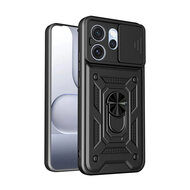 Oppo Reno15 Pro Hoesje - MobyDefend Pantsercase Met Draaibare Ring - Zwart