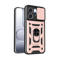 Oppo Reno15 Pro Hoesje - MobyDefend Pantsercase Met Draaibare Ring - Ros&eacute;