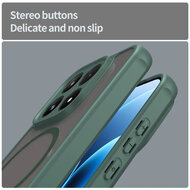 Xiaomi 17 Hoesje - MobyDefend MagSafe Case Mat Transparant Met Gekleurde Rand - Groen