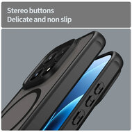 Xiaomi 17 Hoesje - MobyDefend MagSafe Case Mat Transparant Met Gekleurde Rand - Zwart