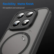 Xiaomi 17 Hoesje - MobyDefend MagSafe Case Mat Transparant Met Gekleurde Rand - Zwart