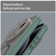 Xiaomi 17 Ultra Hoesje - MobyDefend MagSafe Case Mat Transparant Met Gekleurde Rand - Groen