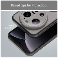 Xiaomi 17 Ultra Hoesje - MobyDefend MagSafe Case Mat Transparant Met Gekleurde Rand - Zwart