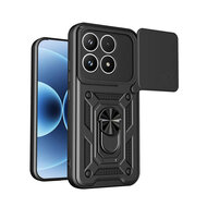 Xiaomi 17 Hoesje - MobyDefend Pantsercase Met Draaibare Ring - Zwart