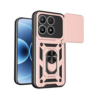 Xiaomi 17 Hoesje - MobyDefend Pantsercase Met Draaibare Ring - Ros&eacute;