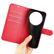 Xiaomi 17 Ultra Hoesje - MobyDefend Kunstleren Wallet Book Case (Sluiting Voorkant) - Rood