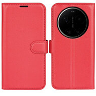 Xiaomi 17 Ultra Hoesje - MobyDefend Kunstleren Wallet Book Case (Sluiting Voorkant) - Rood