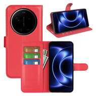 Xiaomi 17 Ultra Hoesje - MobyDefend Kunstleren Wallet Book Case (Sluiting Voorkant) - Rood