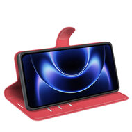 Xiaomi 17 Ultra Hoesje - MobyDefend Kunstleren Wallet Book Case (Sluiting Voorkant) - Rood