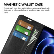 Xiaomi 17 Ultra Hoesje - MobyDefend Kunstleren Wallet Book Case (Sluiting Voorkant) - Zwart