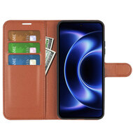 Xiaomi 17 Ultra Hoesje - MobyDefend Kunstleren Wallet Book Case (Sluiting Voorkant) - Bruin