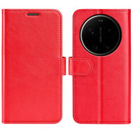 Xiaomi 17 Ultra Hoesje - MobyDefend Wallet Book Case (Sluiting Achterkant) - Rood