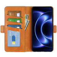 Xiaomi 17 Ultra Hoesje - MobyDefend Luxe Wallet Book Case (Sluiting Zijkant) - Lichtbruin