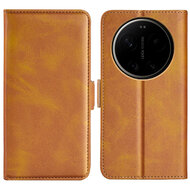 Xiaomi 17 Ultra Hoesje - MobyDefend Luxe Wallet Book Case (Sluiting Zijkant) - Lichtbruin