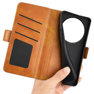 Xiaomi 17 Ultra Hoesje - MobyDefend Luxe Wallet Book Case (Sluiting Zijkant) - Lichtbruin