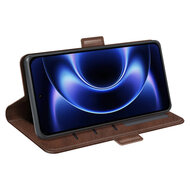 Xiaomi 17 Ultra Hoesje - MobyDefend Luxe Wallet Book Case (Sluiting Zijkant) - Bruin