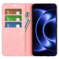 Xiaomi 17 Ultra Hoesje - MobyDefend Luxe Wallet Bookcase (Magnetische Sluiting) - Roze
