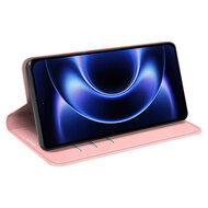 Xiaomi 17 Ultra Hoesje - MobyDefend Luxe Wallet Bookcase (Magnetische Sluiting) - Roze