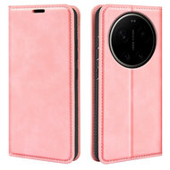 Xiaomi 17 Ultra Hoesje - MobyDefend Luxe Wallet Bookcase (Magnetische Sluiting) - Roze