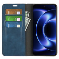 Xiaomi 17 Ultra Hoesje - MobyDefend Luxe Wallet Bookcase (Magnetische Sluiting) - Blauw