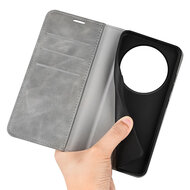 Xiaomi 17 Ultra Hoesje - MobyDefend Luxe Wallet Bookcase (Magnetische Sluiting) - Grijs