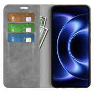 Xiaomi 17 Ultra Hoesje - MobyDefend Luxe Wallet Bookcase (Magnetische Sluiting) - Grijs