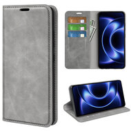 Xiaomi 17 Ultra Hoesje - MobyDefend Luxe Wallet Bookcase (Magnetische Sluiting) - Grijs