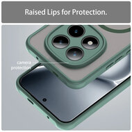 Xiaomi Redmi Note 15 Pro Plus 5G Hoesje - MobyDefend MagSafe Case Mat Transparant Met Gekleurde Rand - Groen