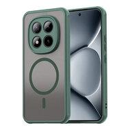 Xiaomi Redmi Note 15 Pro Plus 5G Hoesje - MobyDefend MagSafe Case Mat Transparant Met Gekleurde Rand - Groen