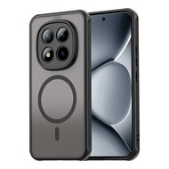 Xiaomi Redmi Note 15 Pro Plus 5G Hoesje - MobyDefend MagSafe Case Mat Transparant Met Gekleurde Rand - Zwart