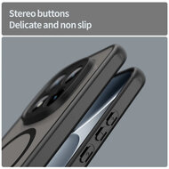 Xiaomi Redmi Note 15 Pro Plus 5G Hoesje - MobyDefend MagSafe Case Mat Transparant Met Gekleurde Rand - Zwart