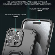 Xiaomi Redmi Note 15 4G Hoesje - MobyDefend Dubbelgelaagde Pantsercase Met Standaard - Turquoise