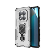 Xiaomi Redmi Note 15 Pro 4G Hoesje - MobyDefend Dubbelgelaagde Pantsercase Met Standaard - Zilvergrijs