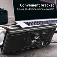 Xiaomi Redmi Note 15 4G Hoesje - MobyDefend Pantsercase Met Draaibare Ring - Goud