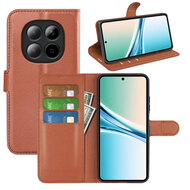 Xiaomi Redmi Note 15 5G Hoesje - MobyDefend Kunstleren Wallet Book Case (Sluiting Voorkant) - Bruin