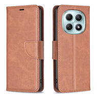 Xiaomi Redmi Note 15 5G Hoesje - MobyDefend Wallet Book Case Met Koord - Bruin